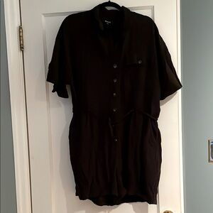 NWOT Madewell Black Gauze Romper